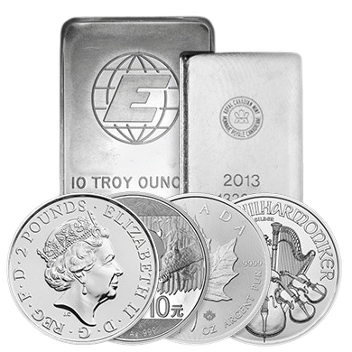 Silver bullion from Pacific Precious Metals