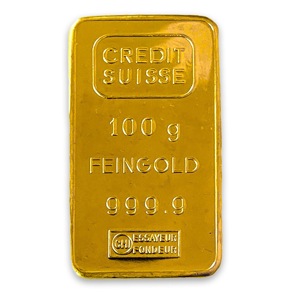 100g credit suisse gold bar