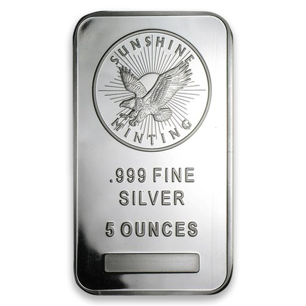 5 oz Generic Silver Bar | Silver Mint Bar | Pacific Precious Metals ...