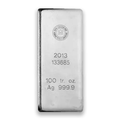 100 Ounce RCM Silver Bar | .9999 Fine Silver Bar - Pacific Precious Metals