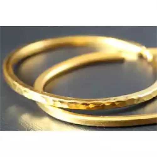 1oz Gold Bracelet - Hammered w/Packaging (2)