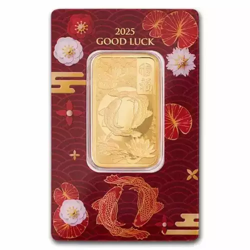 1oz PAMP Gold Bar - 2025 Good Luck