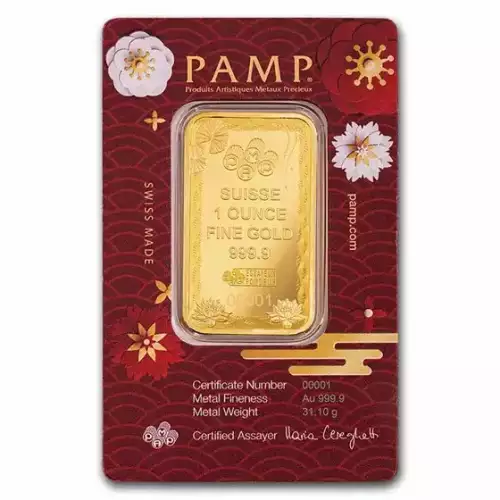 1oz PAMP Gold Bar - 2025 Good Luck (2)