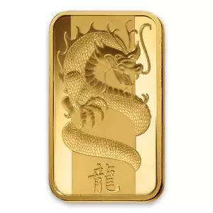 1oz PAMP Gold Bar - Lunar Dragon