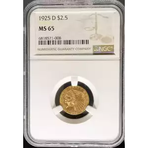 $2.5 Dollars Indian - NGC MS65