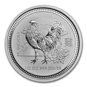 2005 1/2oz Australian Perth Mint Silver Lunar: Year of the Rooster 