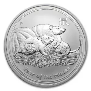 2008 1oz Australian Perth Mint Silver Lunar II: Year of the Mouse