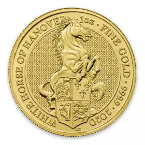 2020 1oz Gold Britain Queen's Beast - The White Horse of Hanover