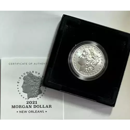 2021 Morgan Silver with O Privy Mark 21XD New Orleans Mint PKG and COA