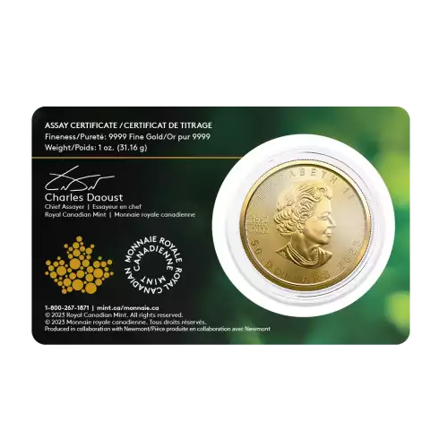 2023 1oz Canadian Gold Maple Leaf - Single Source Mine [DUPLICATE for #523144] (2)