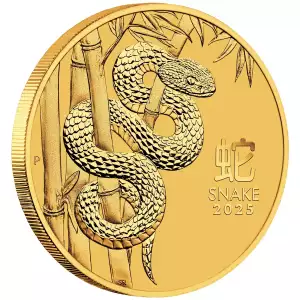 2025 1oz Australian Perth Mint Gold Lunar III: Year of the Snake 