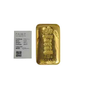 250g PAMP Gold Bar - Cast