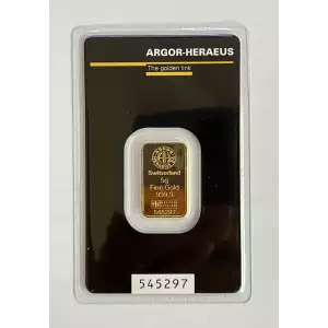 5g Argor-Heraeus Gold Bar 